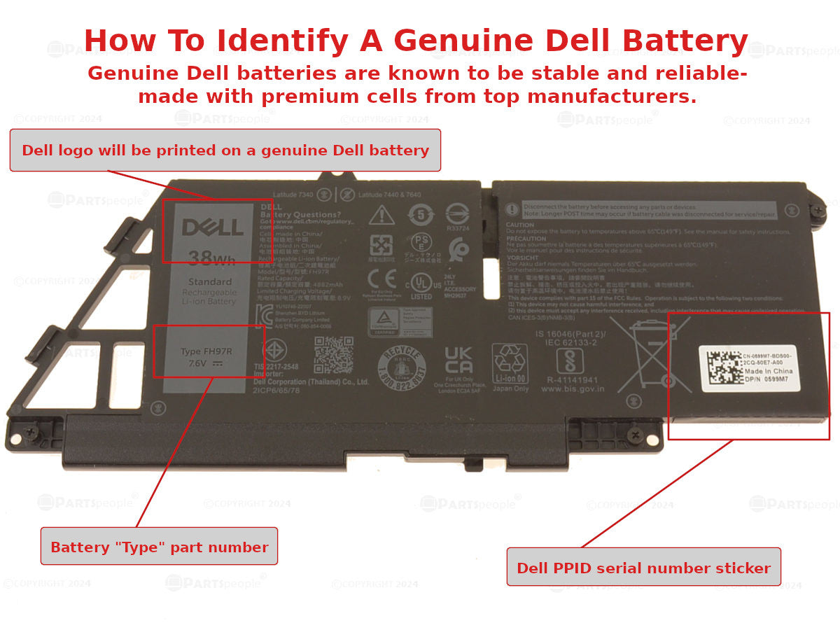 DELL KV690 - 6 cell - Precision 5680 / 5690 99.5Wh Genuine Original Laptop Notebook Battery ( 1 Yr Warranty )