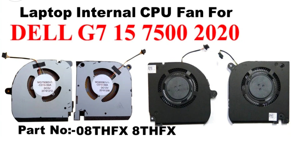 Original FAN Pair Dell G7 15 2020 P/N : 08THFX , 8THFX