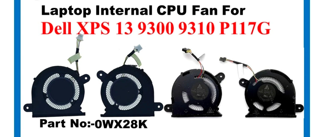 Original FAN Pair Dell XPS 13 9300 P/N : 0WX28K