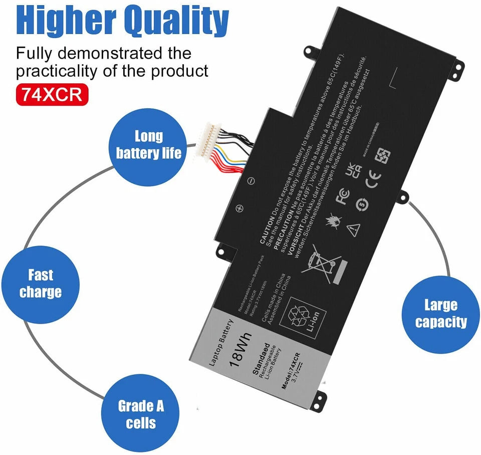 DELL 74XCR - 74XCR Genuine Original Laptop Notebook Battery