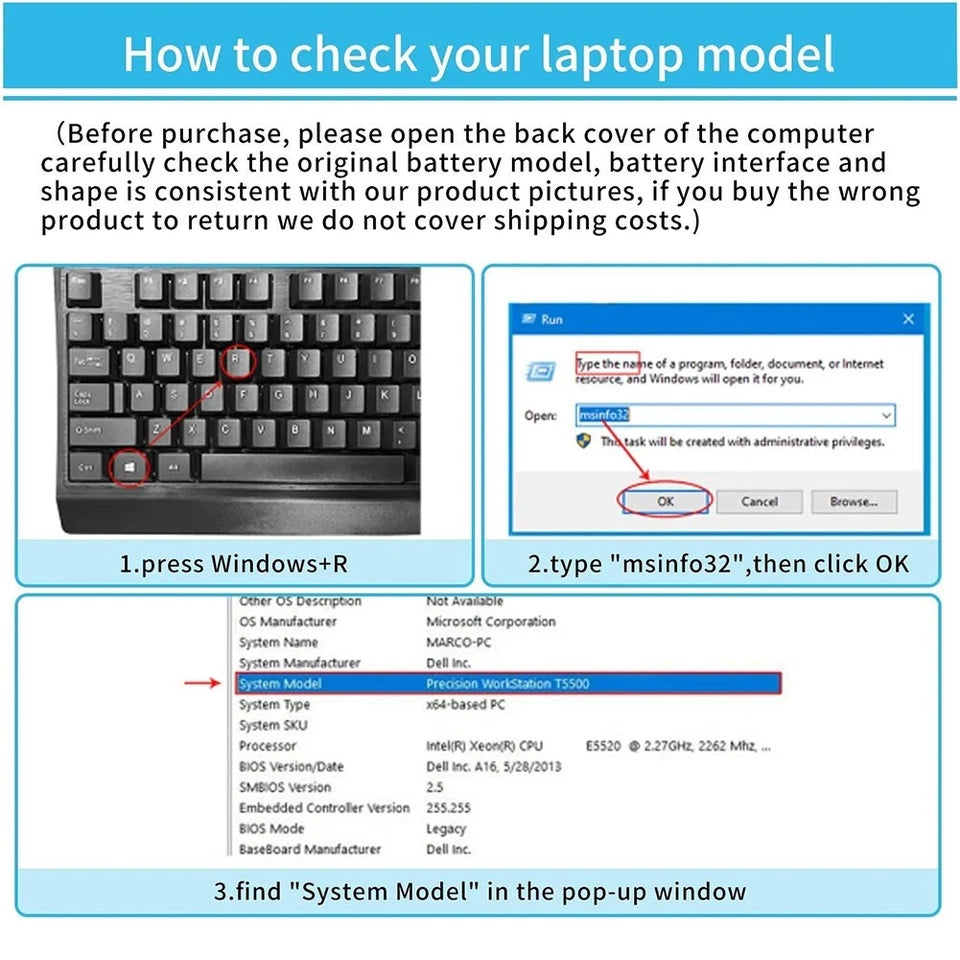 DELL WJ5R2 - WJ5R2 Genuine Original Laptop Notebook Battery