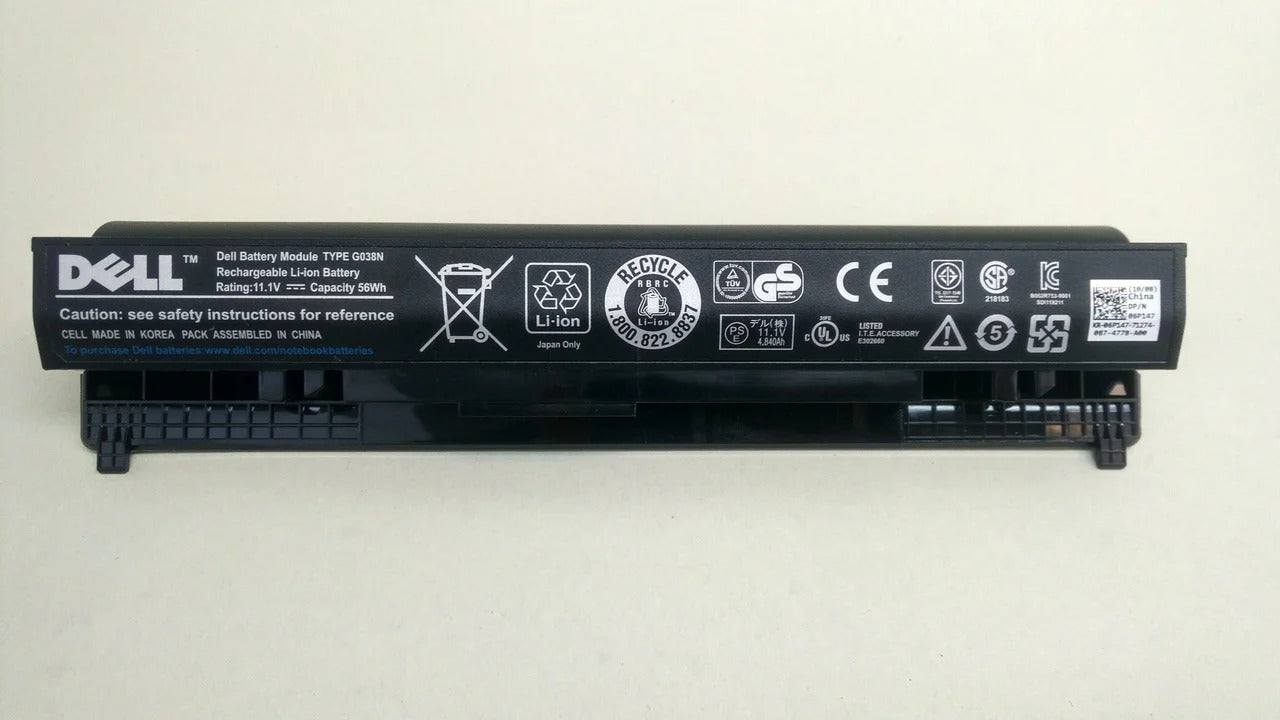 DELL 00R271 01P255 04H636 06P147 0F079N 0G038N 0J017N 0J024N - G038N Genuine Original Laptop Notebook Battery ( 1 Yr Warranty )