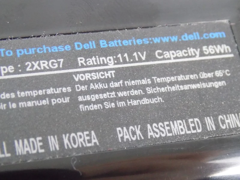 DELL 2XRG7 - 2XRG7 Genuine Original  Laptop Notebook Battery
