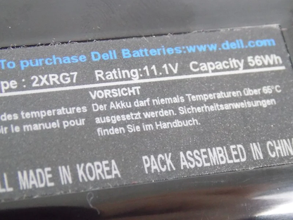 DELL 2XRG7 - 2XRG7 Genuine Original  Laptop Notebook Battery