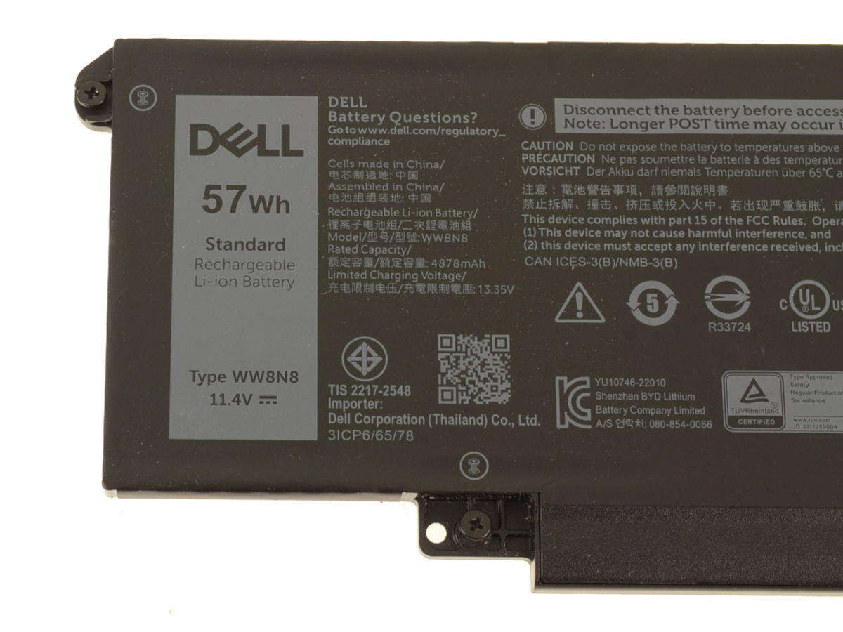 DELL Latitude 7440 - 3 cell WW8DELL Latitude 7440 - 3 cell WW8N8 57Wh Genuine Original Laptop Notebook Battery 1 Year WarrantyN8 57Wh Original Laptop Notebook Battery 1 Year Warranty