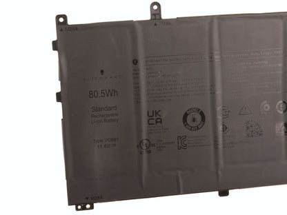 DELL VG661- 6 cell -Alienware x14 R1/R2 80.5Wh Original Laptop Notebook Battery ( 1 Yr Warranty )