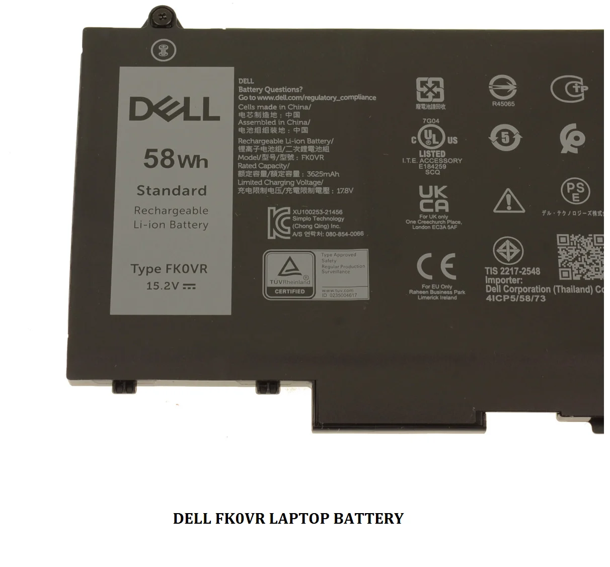 DELL 08H6WD 293F1	404T8 O8P81K FK0VR	 OY86WG – FK0VR Genuine Original Laptop Notebook Battery