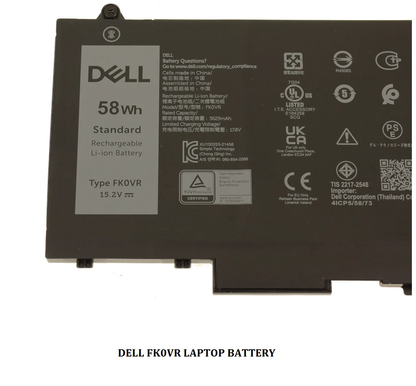 DELL 08H6WD 293F1	404T8 O8P81K FK0VR	 OY86WG – FK0VR Genuine Original Laptop Notebook Battery