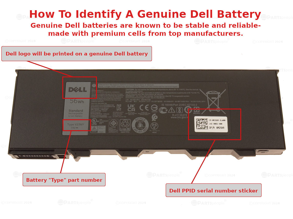 DELL Latitude 12 Rugged ( 7214 )  - 4-cell V23NY Genuine Original Laptop Notebook Battery ( 1 Yr Warranty )