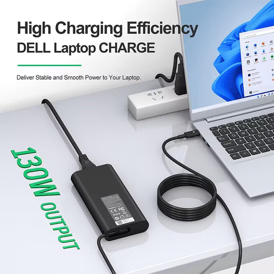Dell Original 130W USB-C AC Adapter Laptop Charger ( Type - C )