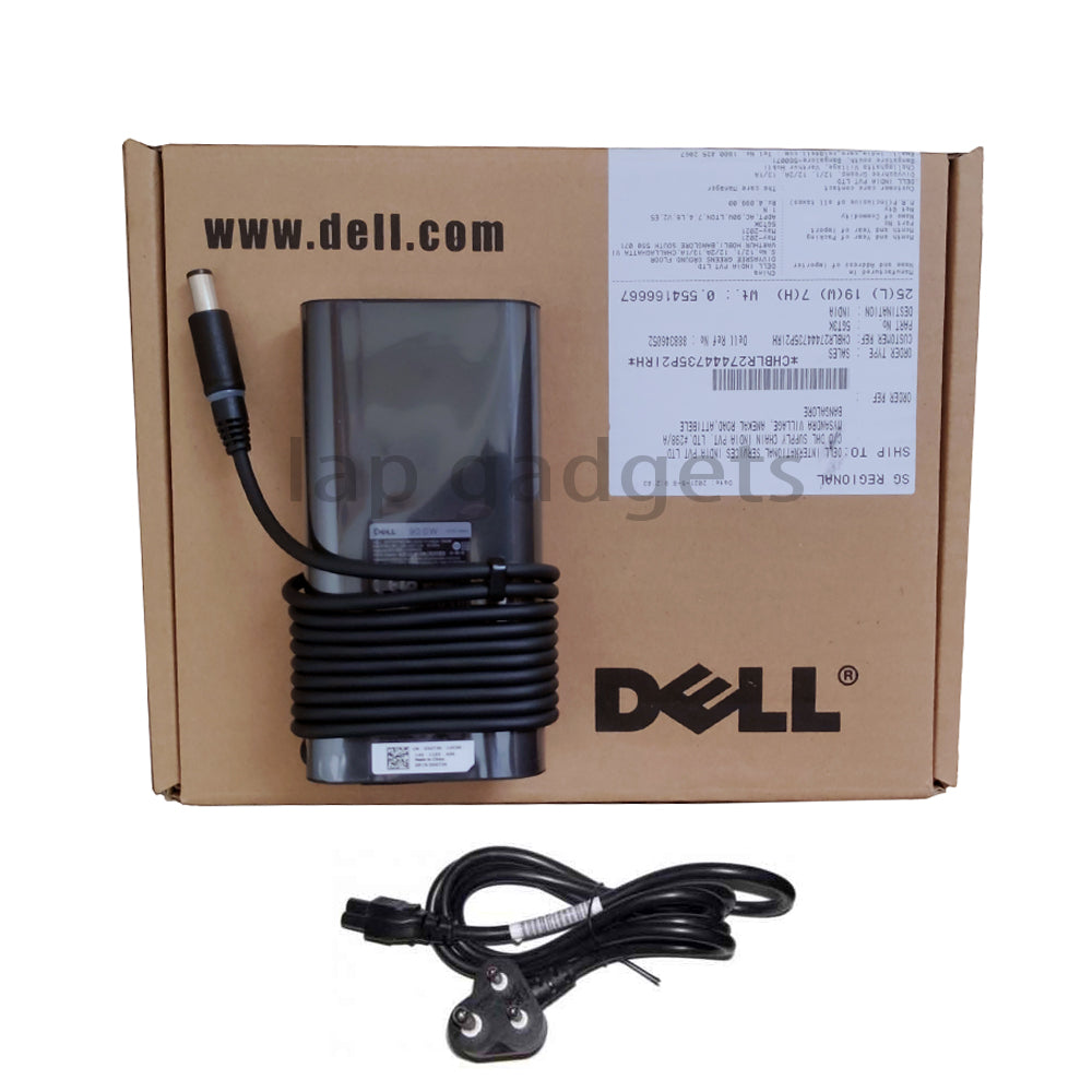 DELL LAPTOP CHARGER 90W 19.5V 4.62A GENUINE Original Adapter ( 7.4 MM ) BARREL SHAPE