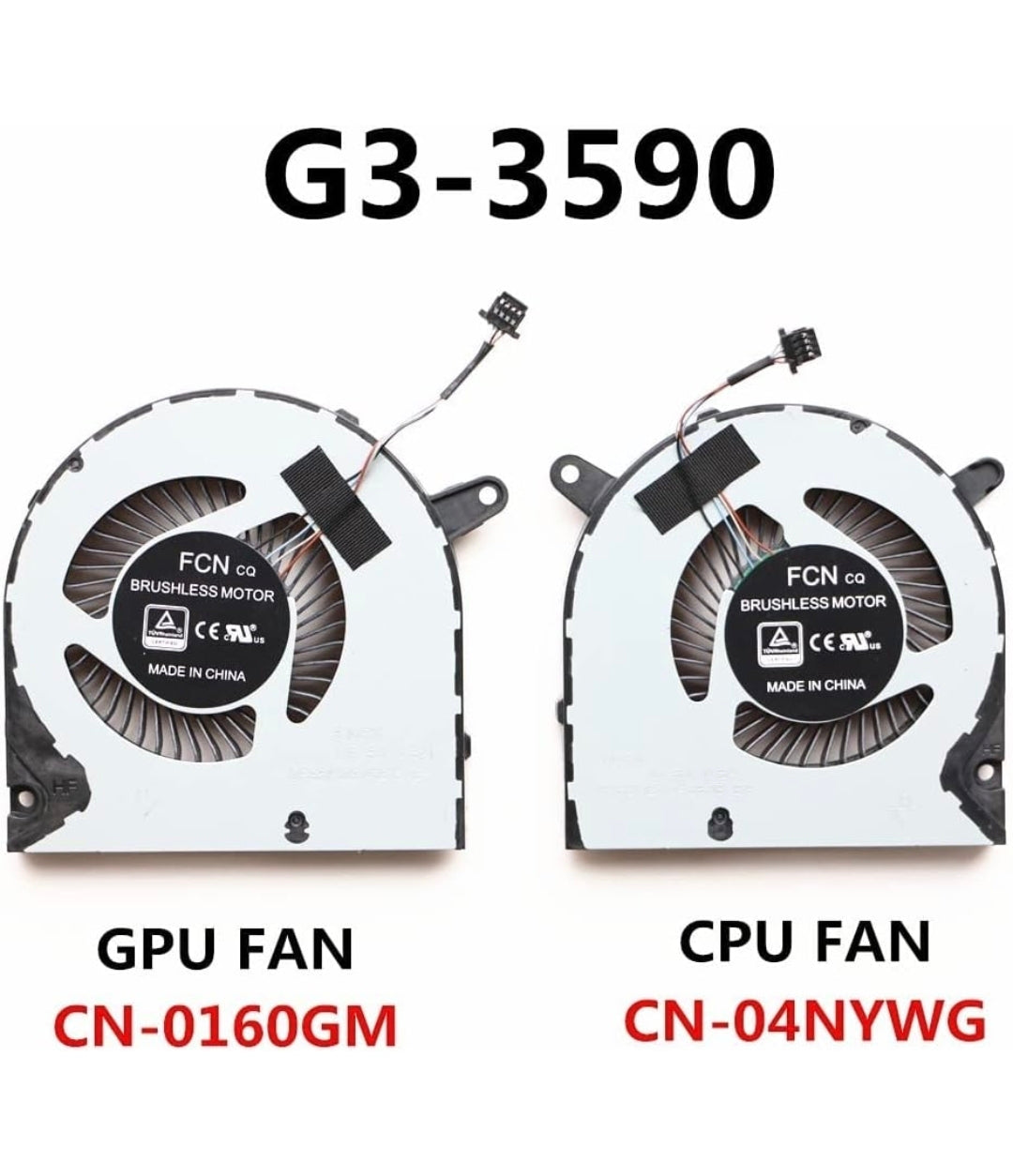 Original FAN Pair Dell Gaming G3 3500 P/N : 04NYWG