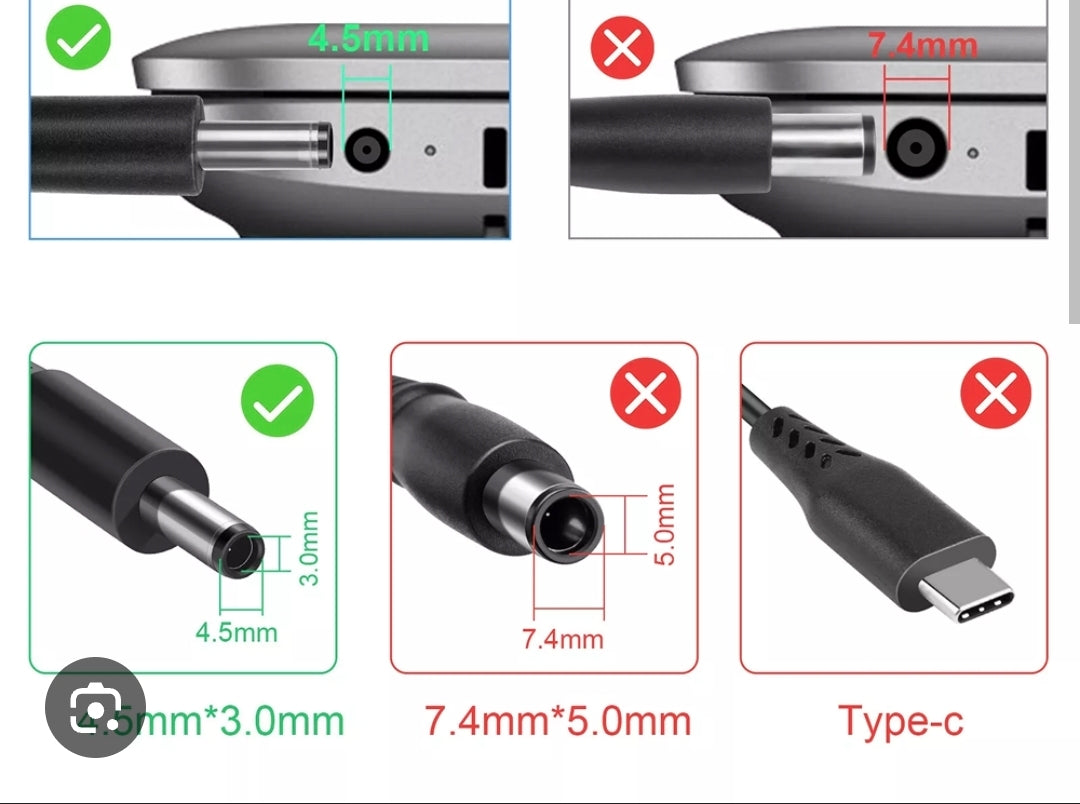 DELL LAPTOP CHARGER 90W 19.5V 4.62A GENUINE Original Adapter ( 4.5 MM ) ( 1 Yr Warranty ) Model No : Optiplex 5070 Micro