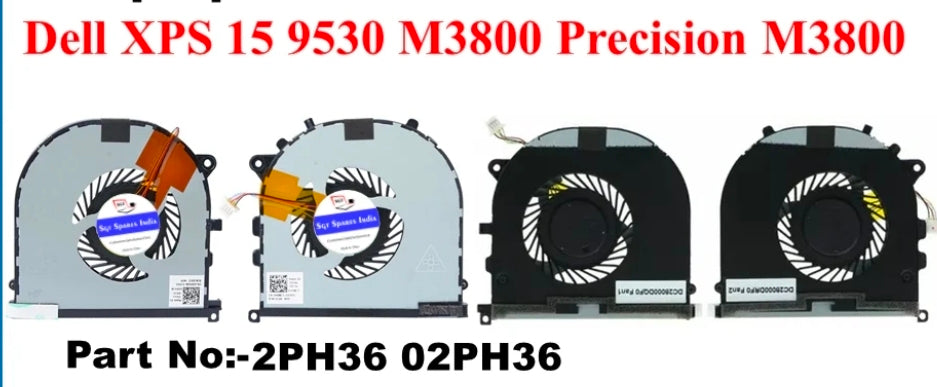 Original FAN Pair Dell PRECISION M3800 P/N : 02PH36 , 2PH36