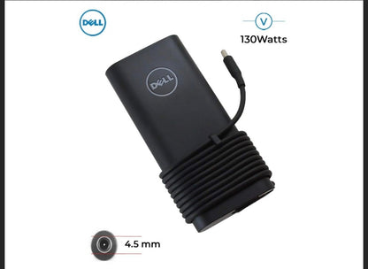 Dell Original 130W AC Adapter Laptop Charger ( 4.5 mm ) ( 1 Yr Warranty ) Model No : DA130PM130