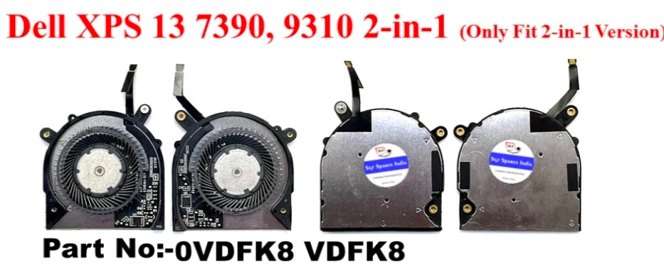 Original FAN Pair Dell XPS 7390  P/N : 0VDFK8 , VDFK8