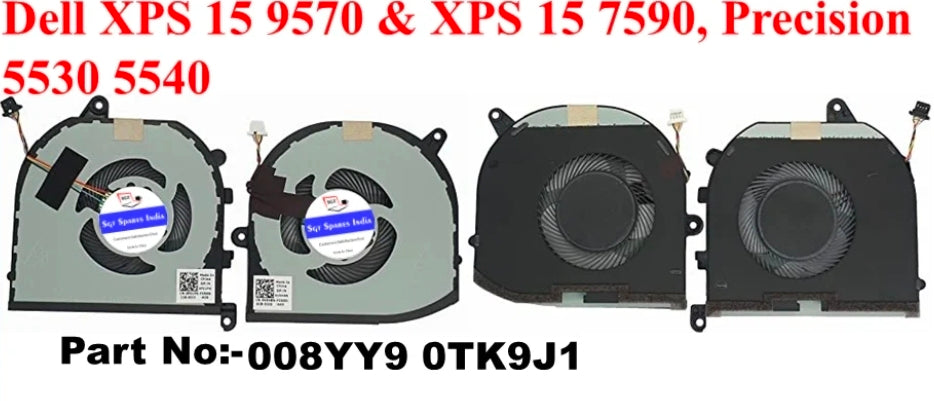 Original FAN Pair Dell PRECISION 5540 P/N : 008YY9 , 08YY9