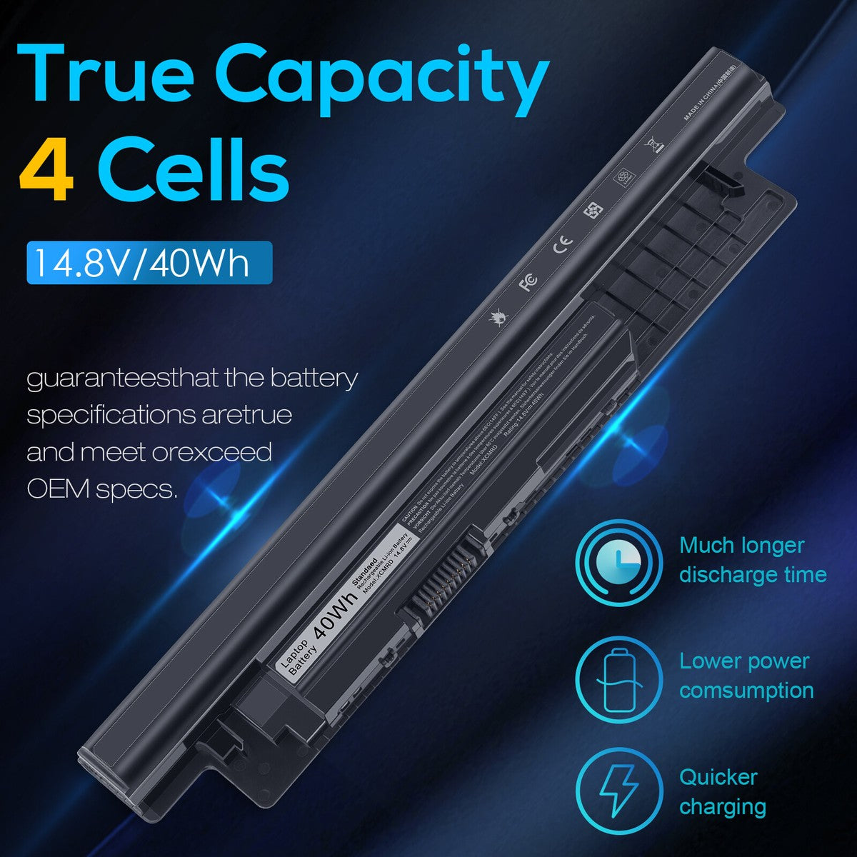 DELL XCMRD - XCMRD Genuine Original  Laptop Notebook Battery