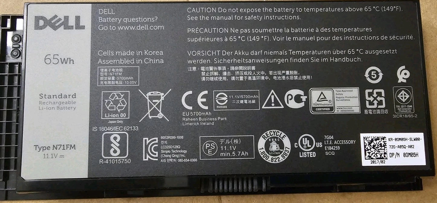 DELL N71FM – N71FM Genuine Original Laptop Notebook Battery