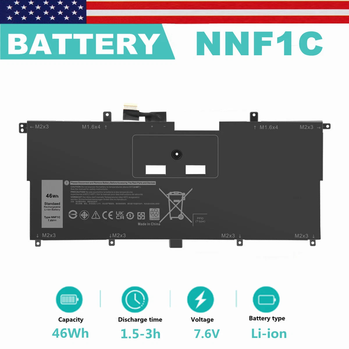DELL NNF1C - NNF1C Genuine Original  Laptop Notebook Battery