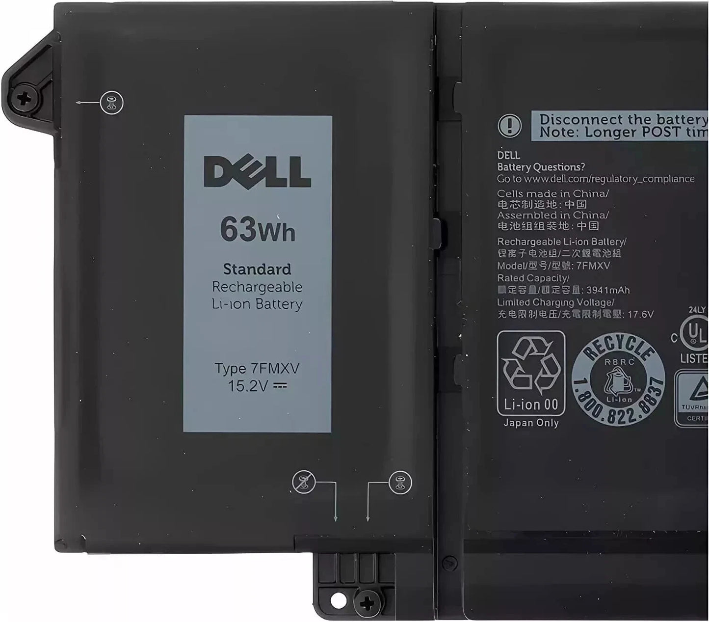DELL 7FMXV - 7FMXV Genuine Original  Laptop Notebook Battery