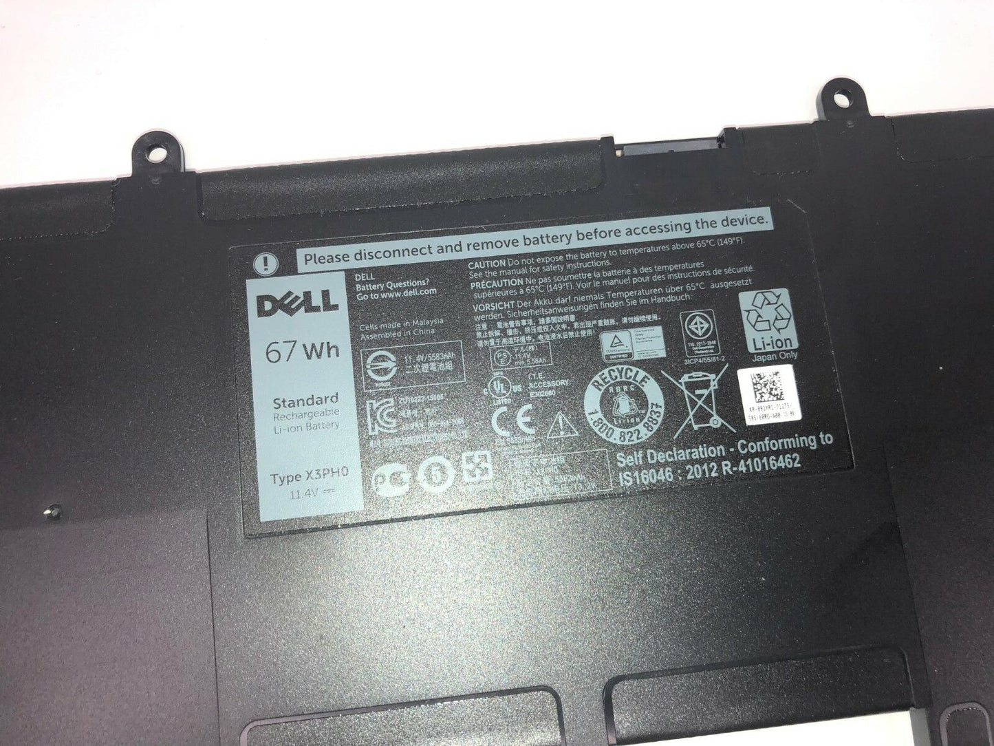 DELL X3PH0	X3PHO 092YR1 0MJFM6 92YR1	MJFM6- X3PH0 Genuine Original Laptop Notebook Battery