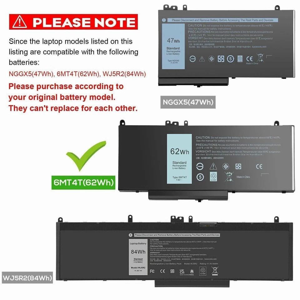 DELL 6MT4T - 6MT4T Genuine Original  Laptop Notebook Battery