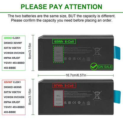 DELL X8VWF - X8VWF Genuine Original  Laptop Notebook Battery