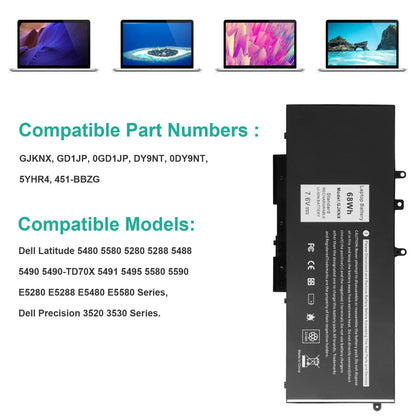 DELL Latitude 5490 - GJKNX Genuine Original  Laptop Notebook Battery