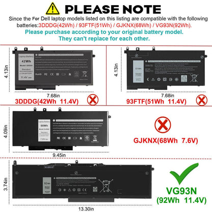 DELL VG93N - VG93N Genuine Original  Laptop Notebook Battery