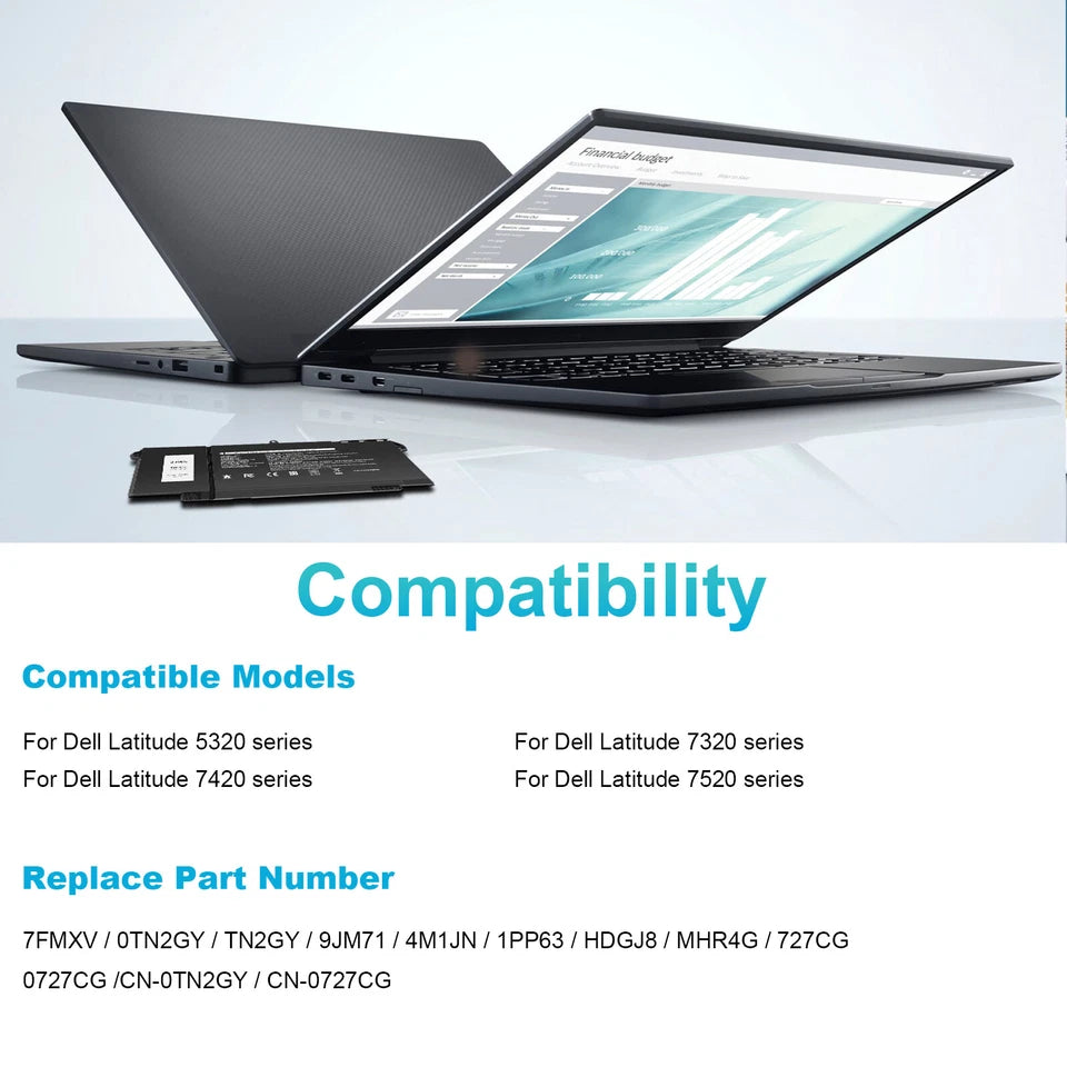 7fmxv Battery Modal DELL Latitude 13 5320 - 7FMXV Genuine Original Laptop Notebook Battery ...