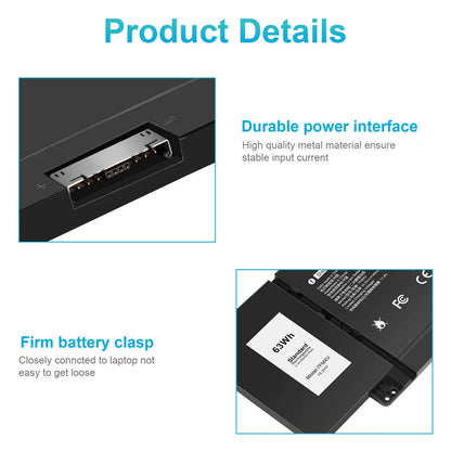DELL 7FMXV - 7FMXV Genuine Original  Laptop Notebook Battery