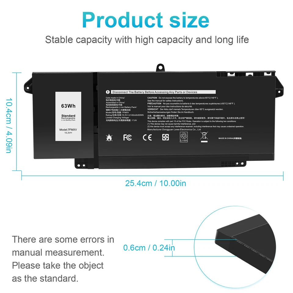 DELL 7FMXV - 7FMXV Genuine Original  Laptop Notebook Battery