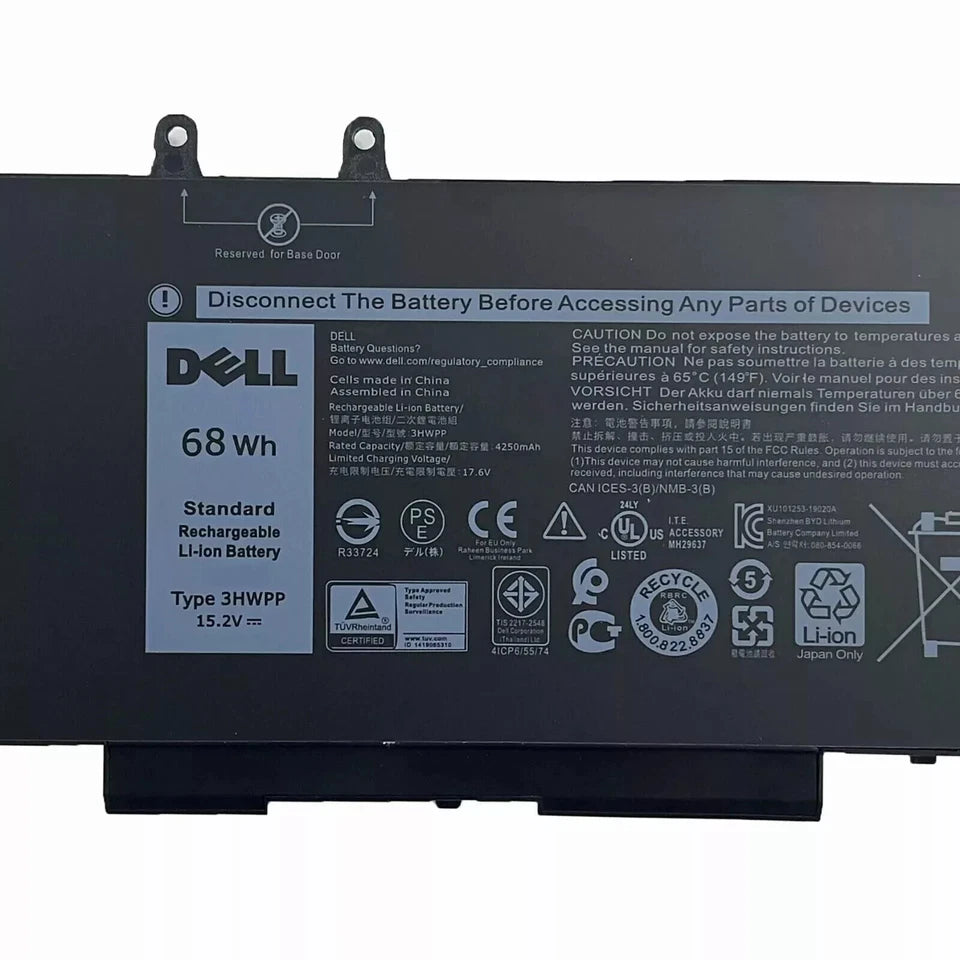DELL 10X1J 1VY7F 401D9 N2NLL JG75F 3YNXM - 3HWPP Genuine Original Laptop Notebook Battery