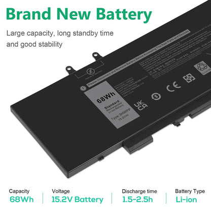 DELL 10X1J 1VY7F 401D9 N2NLL JG75F 3YNXM - 3HWPP Genuine Original Laptop Notebook Battery