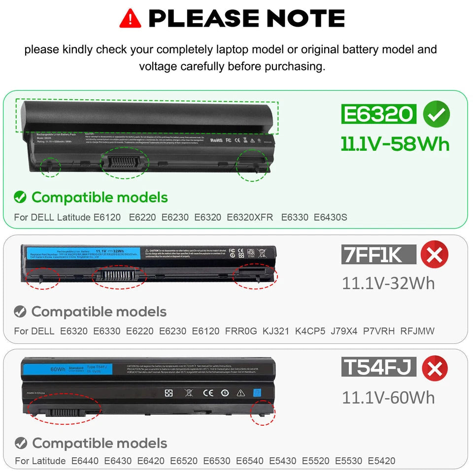 DELL RFJMW - 6 Cell FRR0G Genuine Original  Laptop Notebook Battery