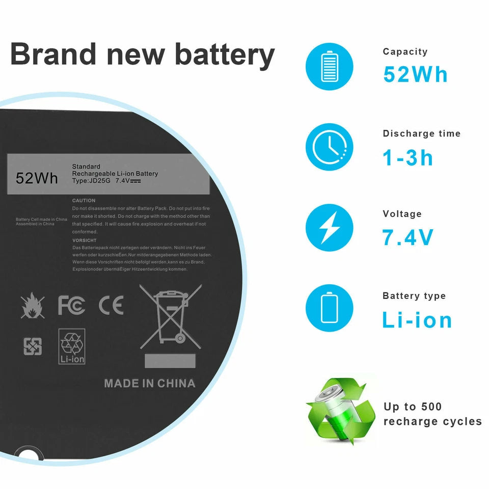 DELL JD25G - JD25G Genuine Original  Laptop Notebook Battery