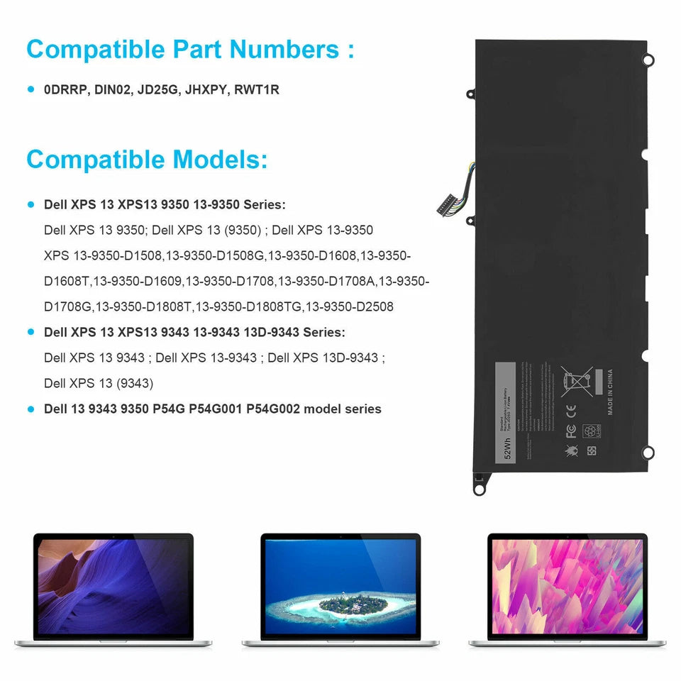 DELL JD25G - JD25G Genuine Original  Laptop Notebook Battery