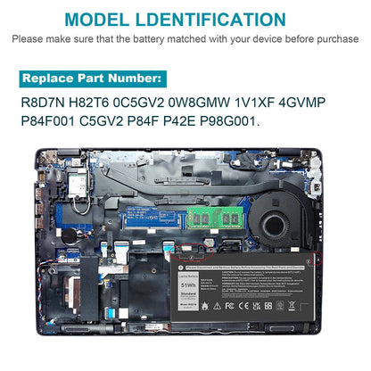 DELL R8D7N  - R8D7N Genuine Original  Laptop Notebook Battery