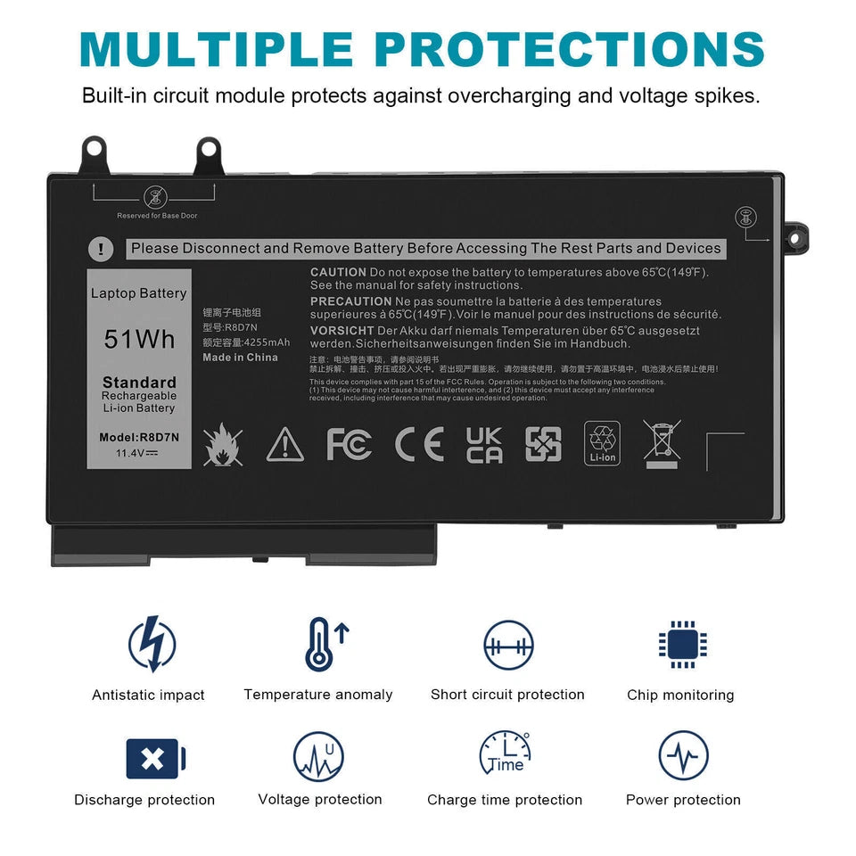 DELL R8D7N  - R8D7N Genuine Original  Laptop Notebook Battery