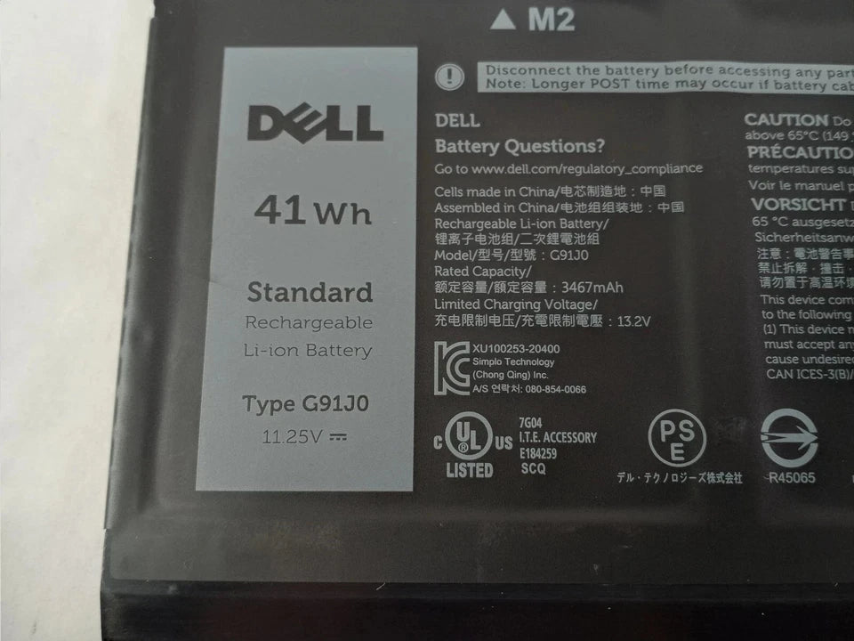 DELL G91J0 - G91J0 Genuine Original  Laptop Notebook Battery