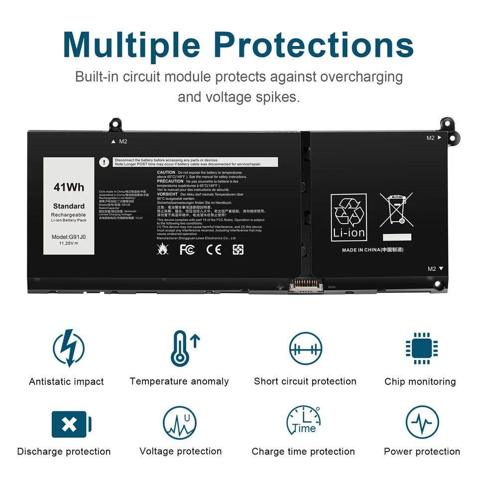 DELL G91J0 - G91J0 Genuine Original  Laptop Notebook Battery
