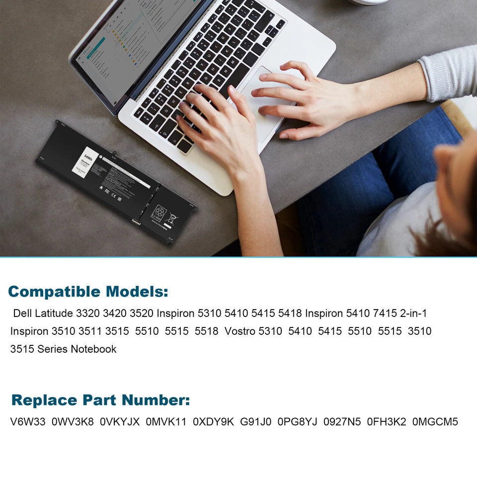 DELL V6W33 - V6W33 Genuine Original  Laptop Notebook Battery