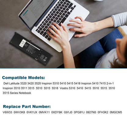 DELL V6W33 - V6W33 Genuine Original  Laptop Notebook Battery