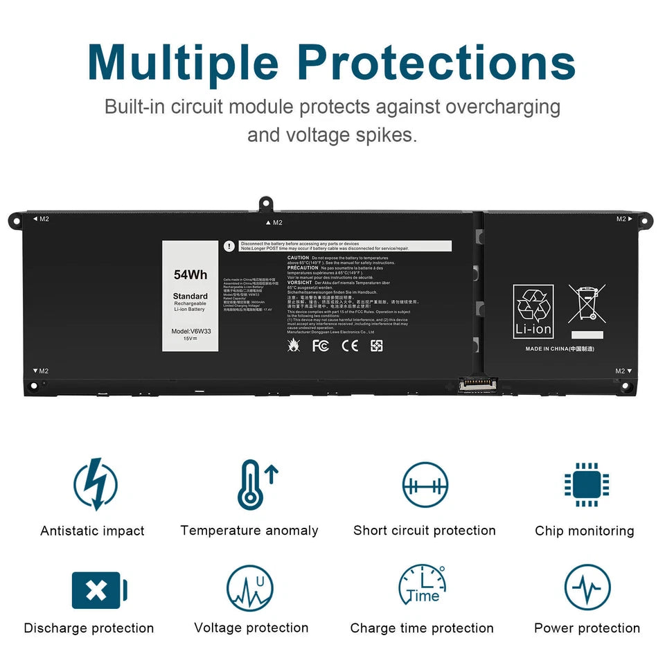 DELL V6W33 - V6W33 Genuine Original  Laptop Notebook Battery