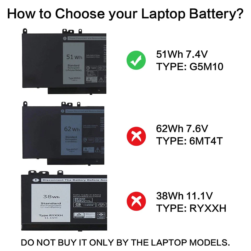 DELL G5M10 -  G5M10 Genuine Original  Laptop Notebook Battery