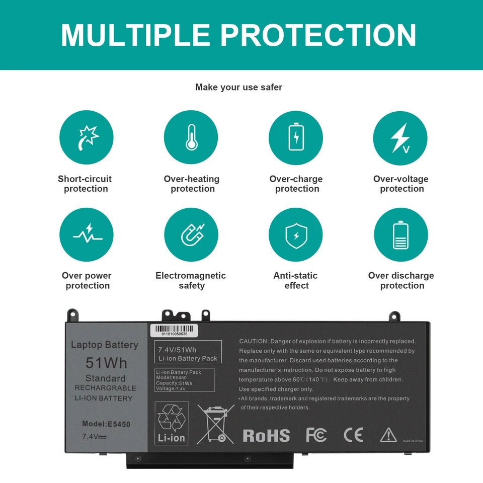 DELL G5M10 -  G5M10 Genuine Original  Laptop Notebook Battery