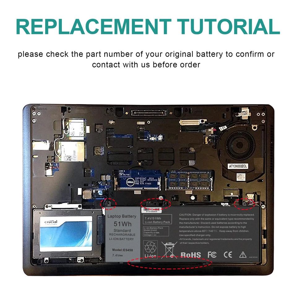 DELL G5M10 -  G5M10 Genuine Original  Laptop Notebook Battery
