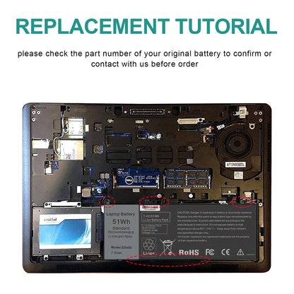 DELL G5M10 -  G5M10 Genuine Original  Laptop Notebook Battery