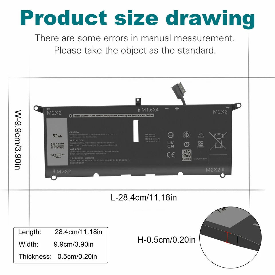 DELL DXGH8 - DXGH8 Genuine Original  Laptop Notebook Battery